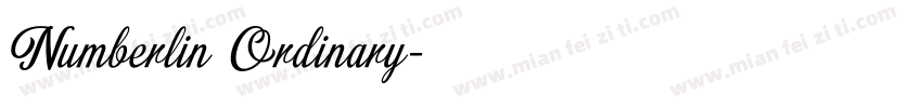 Numberlin Ordinary字体转换